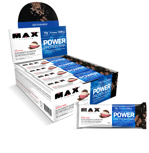 Power Protein Bar 41G Napolitano 12 Unidades