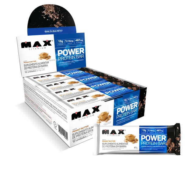 Power Protein Bar 41G Peanut Butter 12 Unidades