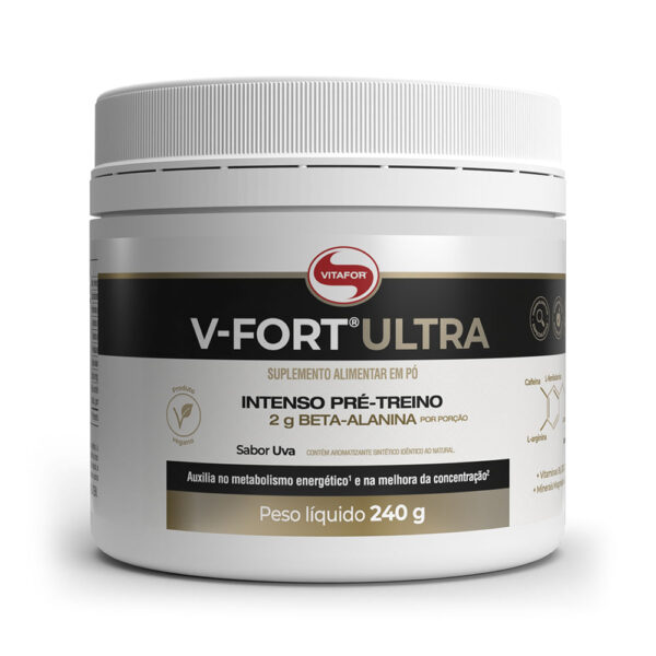 Pré-Treino Intenso Vitafor V-Fort Ultra Uva 240g