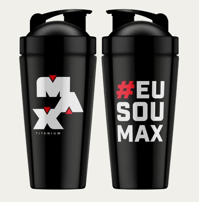 Coqueteleira Steel EU SOU MAX Preta