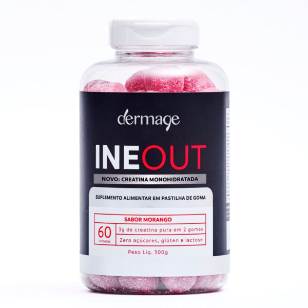 Suplemento Alimentar Dermage Ineout Creatina Sabor Morango 60 Gomas