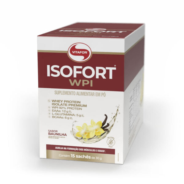 Suplemento Alimentar Vitafor Isofort WPI 15 Sachês de 30g