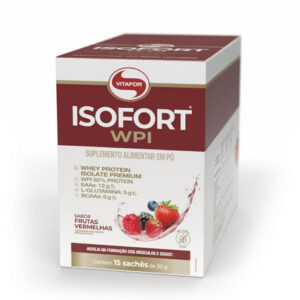 Suplemento Alimentar Vitafor Isofort WPI Frutas Vermelhas 15 Sachês de 30g