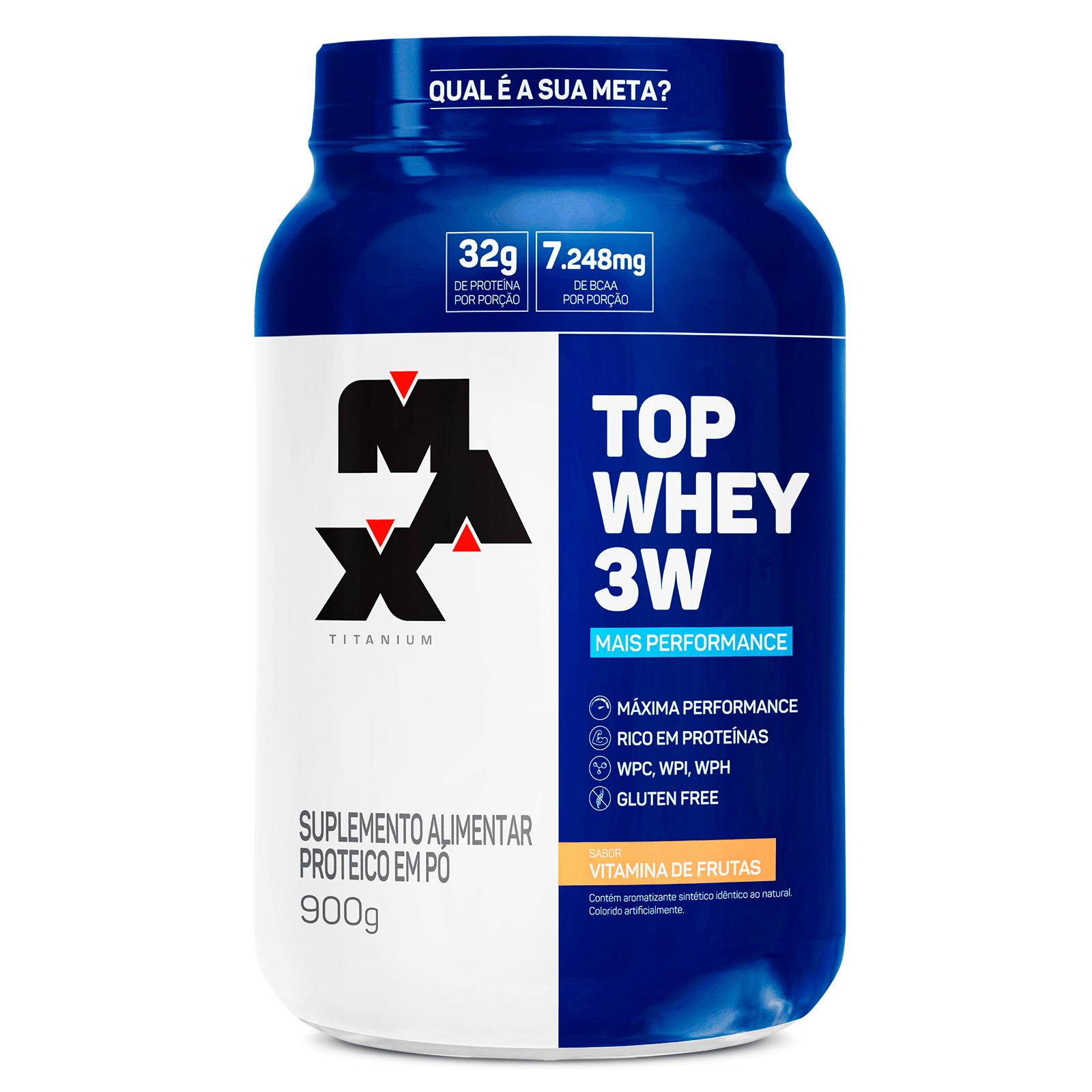 Top Whey 3W + Performance 900G Vitamina de Frutas