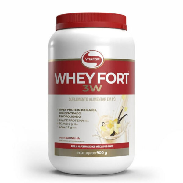Whey Fort 3W Vitafor Baunilha 900g