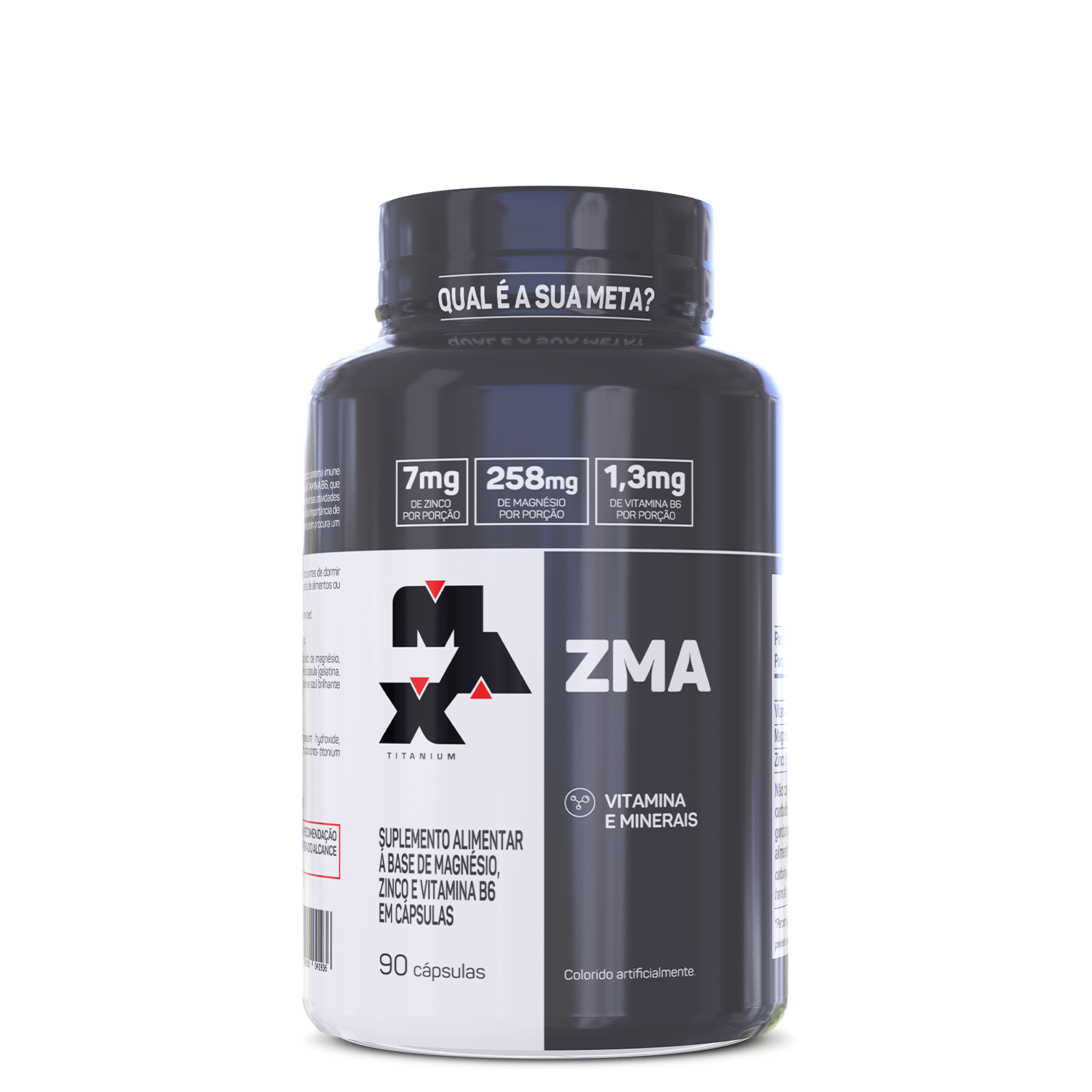 ZMA (90 cápsulas) – Max Titanium 7,0mg Zinco por porção