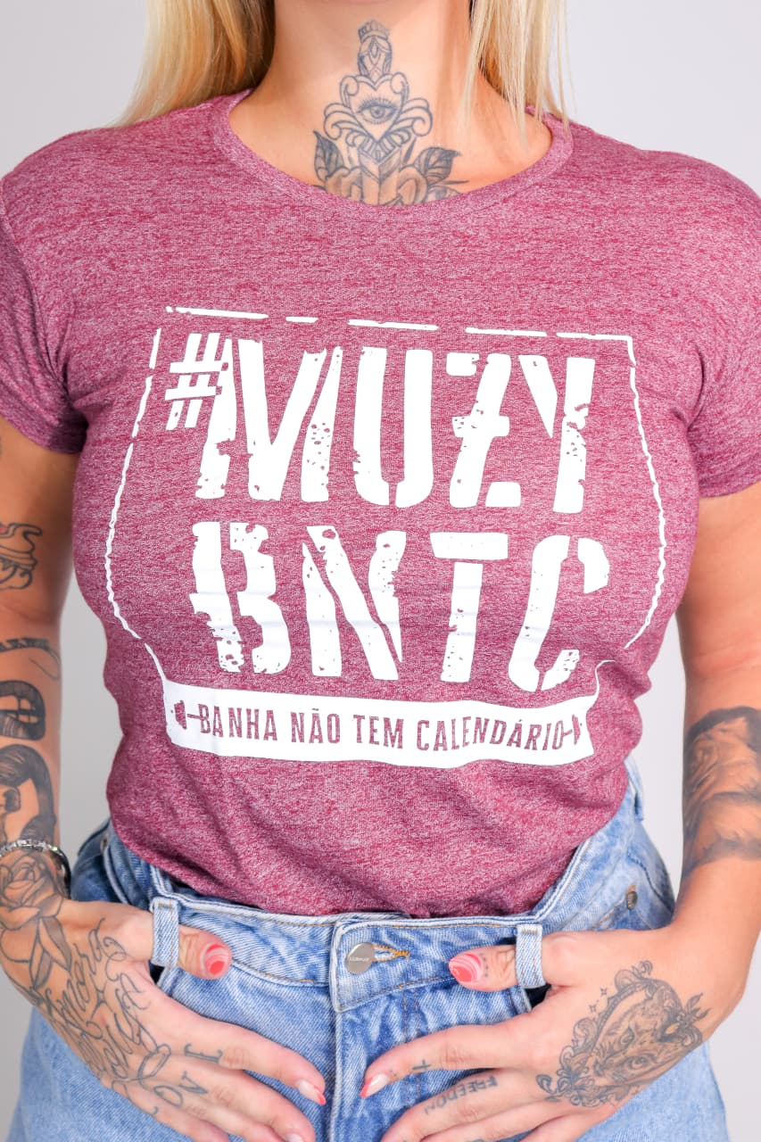 Baby Look BNTC Mescla Bordo G