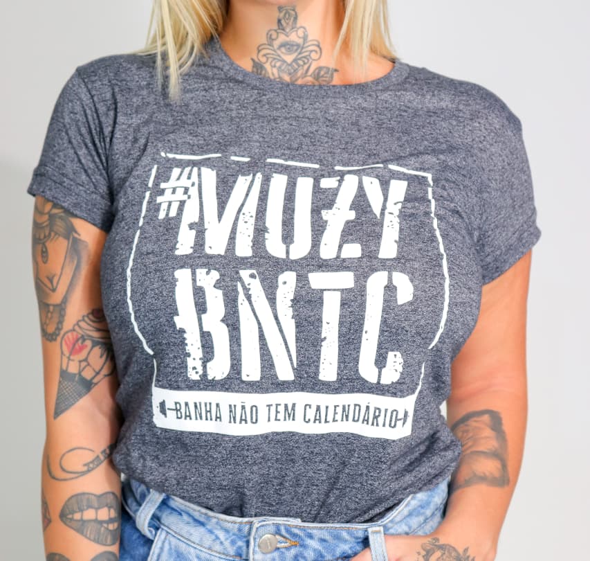 Baby Look BNTC Mescla Chumbo P