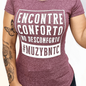 Baby Look Conforto no Desconforto Mescla Bordo M