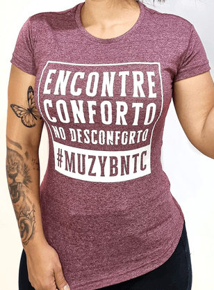 Baby Look Conforto no Desconforto Mescla Bordo G