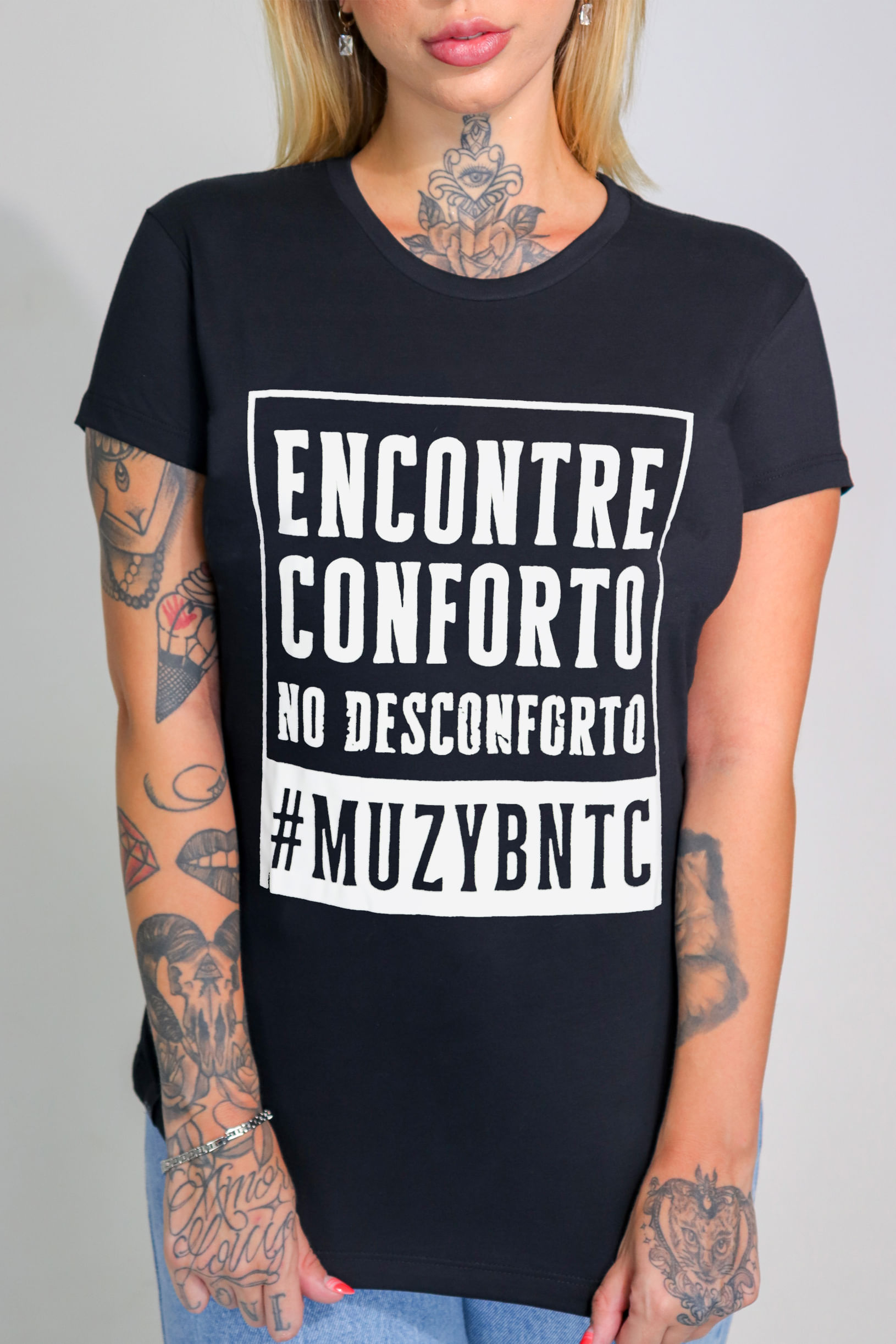 Baby Look Conforto no Desconforto Preta XG