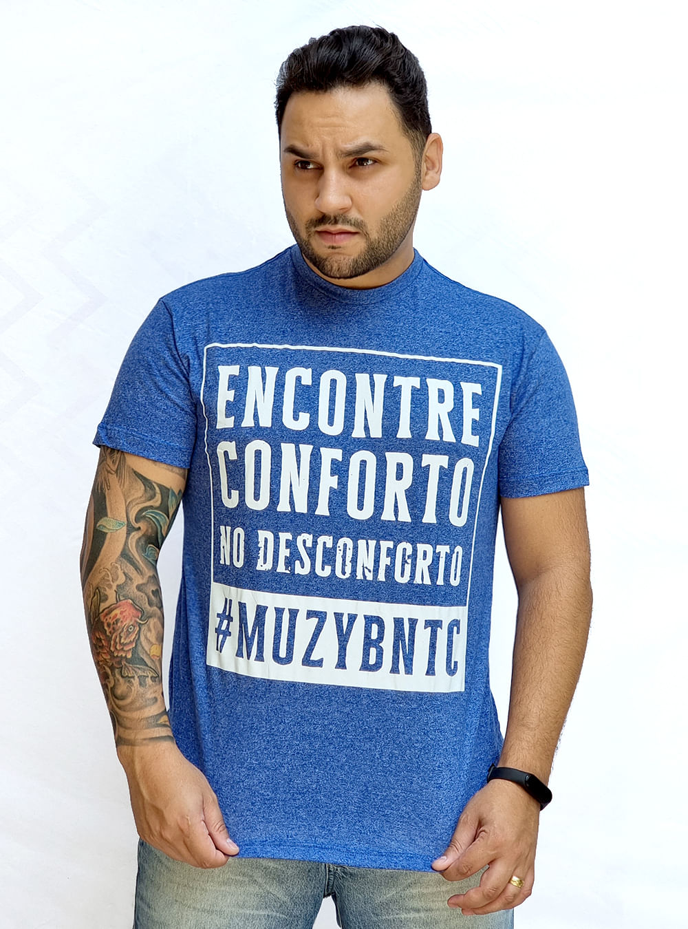 Camiseta Conforto no Desconforto Azul M