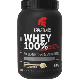Whey Protein Concentrado 100% Pure 900g WPC 80 – Espartanos – SABOR: BAUNILHA