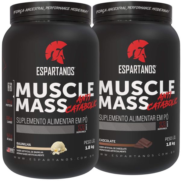 Kit 2x Muscle Mass Hipercalórico – Sabor: BAUNILHA + CHOCOLATE
