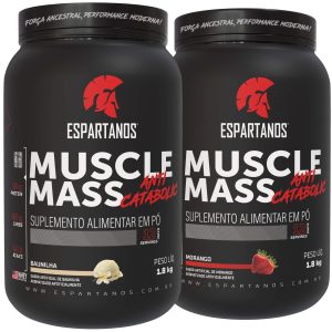 Kit 2x Muscle Mass Hipercalórico – Sabor: Baunilha + Morango