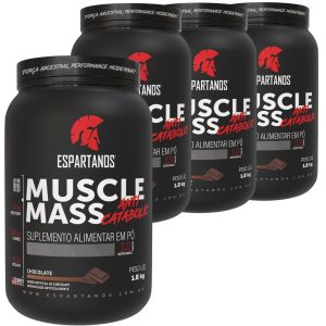 Combo 4x Muscle Mass Hipercalórico – Espartanos – Sabor: Chocolate