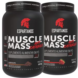 Kit 2x Muscle Mass Hipercalórico – Sabor: Chocolate + Morango