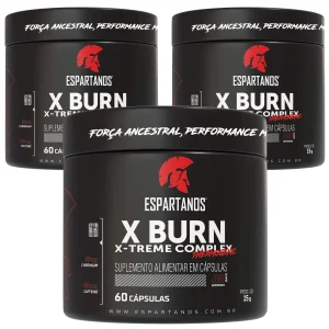 Kit 3x Termogênico X Burn Xtreme Complex 60 Cáps – Espartanos