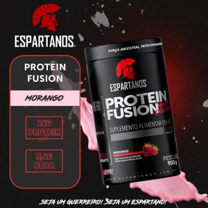 Combo Duplo Whey Protein Fusion + 2x Bcaa + 2x Creatina Pura Monohidratada+ Shaker – Sabor: Morango + Morango